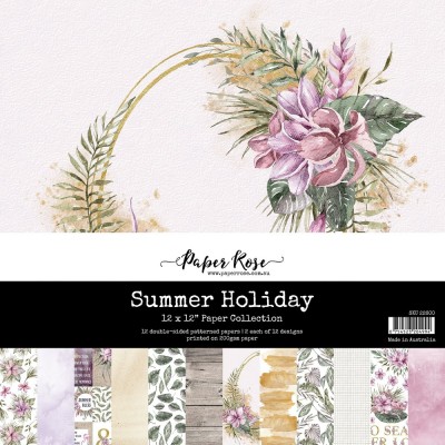 Paper Rose - Papier 12" X 12"  collection «Summer Holiday» 12 pages recto-verso