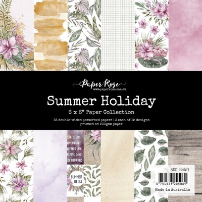 Paper Rose - Papier 6" X 6"  collection «Summer Holiday» 18 pages recto-verso