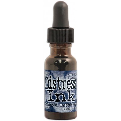 Distress ink Reinkers - Tim Holtz- couleur «Chipped Sapphire»