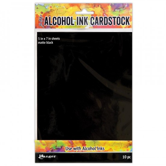 Ranger - Yupo Paquet de 10 cartons noir 5" X 7" pour «Alcohol Ink»