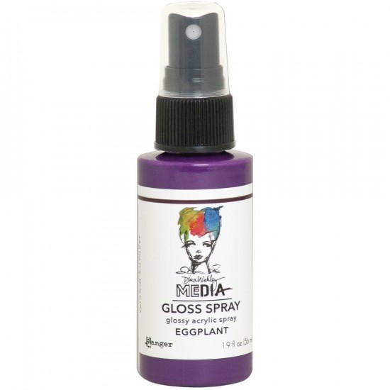 Dina Wakley -  «Acrylic Gloss Sprays» couleur «Eggplant» 2 oz