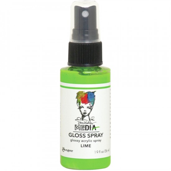 Dina Wakley -  «Acrylic Gloss Sprays» couleur «Lime» 2 oz