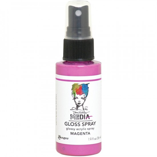 Dina Wakley -  «Acrylic Gloss Sprays» couleur «Magenta» 2 oz
