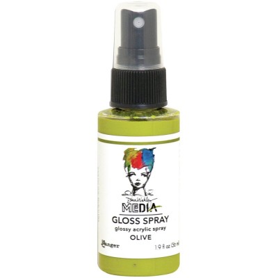Dina Wakley -  «Acrylic Gloss Sprays» couleur «Olive» 2 oz