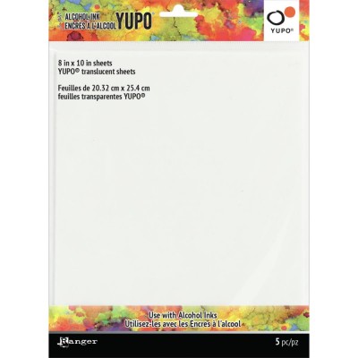 Tim Holtz - Papier translucide Yupo 8'' X 10'' pour Alcohol Ink  5 feuilles/Pqt