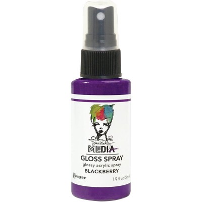 Dina Wakley -  «Acrylic Gloss Sprays» couleur «Blackberry» 2 oz