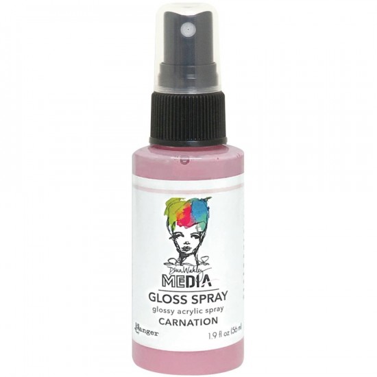 Dina Wakley -  «Acrylic Gloss Sprays» couleur «Carnation» 2 oz