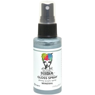 Dina Wakley -  «Acrylic Gloss Sprays» couleur «Mineral» 2 oz
