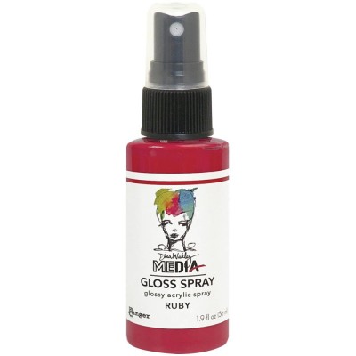 Dina Wakley -  «Acrylic Gloss Sprays» couleur «Ruby» 2 oz