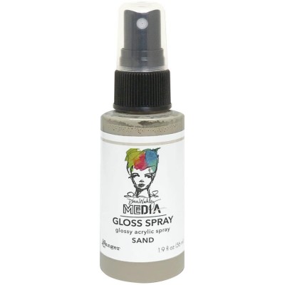 Dina Wakley -  «Acrylic Gloss Sprays» couleur «Sand» 2 oz