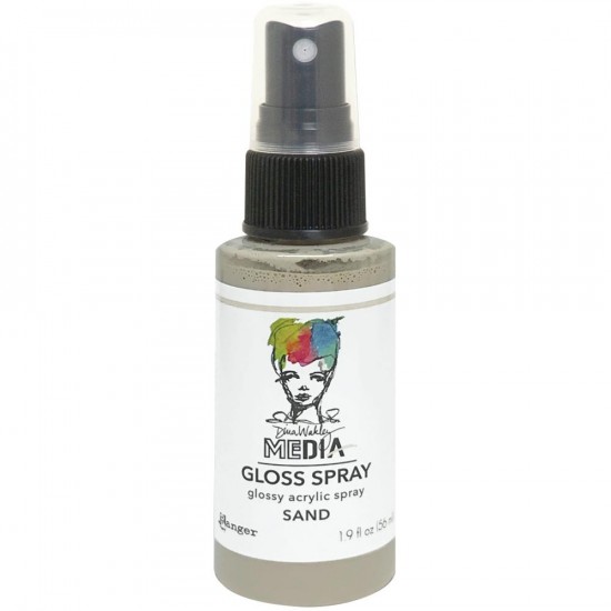Dina Wakley -  «Acrylic Gloss Sprays» couleur «Sand» 2 oz