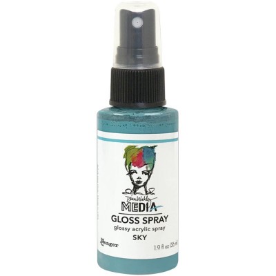 Dina Wakley -  «Acrylic Gloss Sprays» couleur «Sky» 2 oz