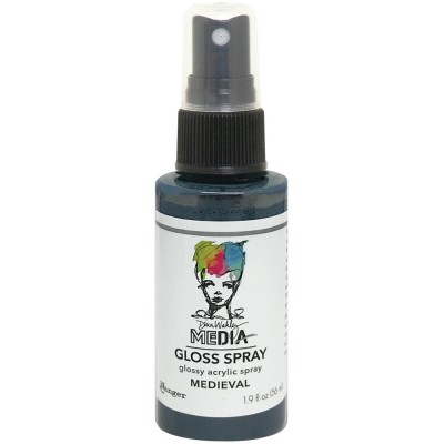 Dina Wakley -  «Acrylic Gloss Sprays» couleur «Medieval» 2 oz