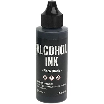 Tim Holtz - Alcohol Ink couleur «Pitch Black» 2 oz