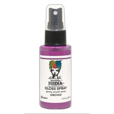 Dina Wakley -  «Acrylic Gloss Sprays» couleur «Orchid» 2 oz
