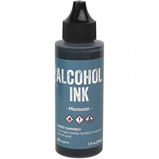 Tim Holtz - Alcohol Ink couleur «Monsoon» 2 oz