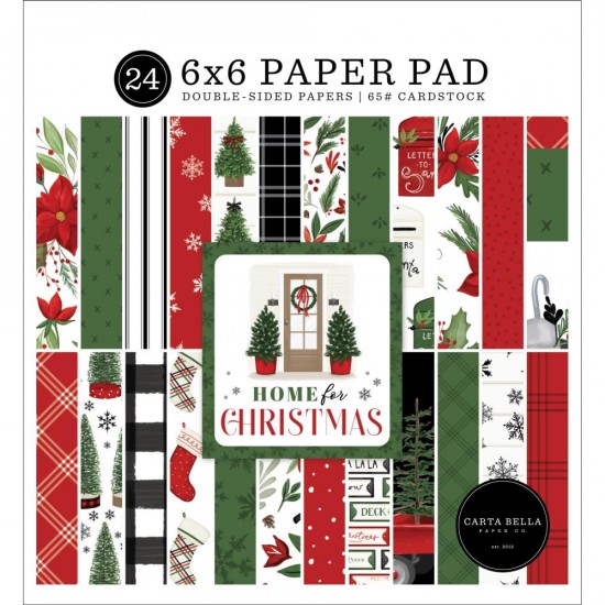 Carta Bella - Bloc de  papier double face «Home For Christmas»  6" X 6"   24 feuilles