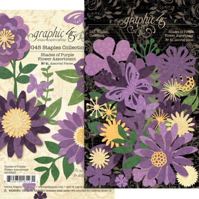 Graphic 45 - paquet d'éphémeras «Shades Of Purple»