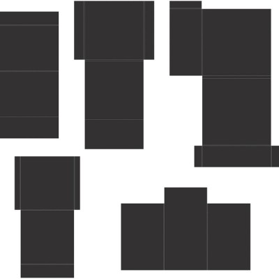 LIQUIDATION-Heartfelt Creations  - Insertions pour album Flip Fold «Pocket & Flipfold insertions C-Black»  (Le prix indiqué est déjà à 50% de rabais)