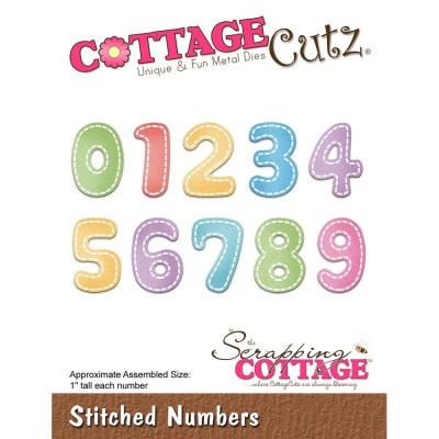  Cottage Cutz - Dies «Stitched Numbers 1"» 