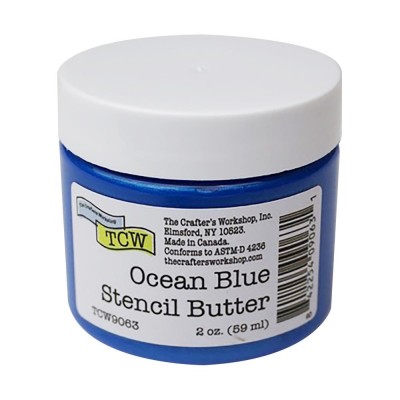 TCW - Stencil Butter couleur «Ocean Blue» 2 oz  
