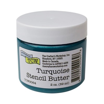 TCW - Stencil Butter couleur «Turquoise» 2 oz  