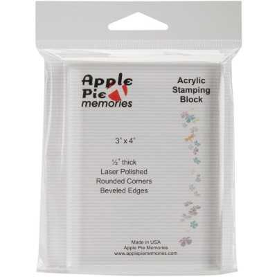 Apple Pie - Bloc transparent en acrylique 3" X 4"