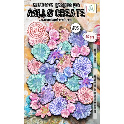 AALL & Create- Éphéméras  «Floral Coonfetti # 25» 35pcs