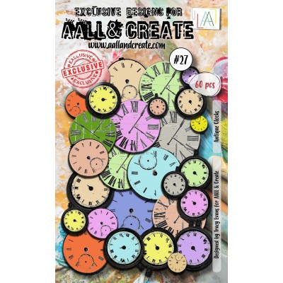AALL & Create- Éphéméras  «Antique Clocks # 27» 60pcs