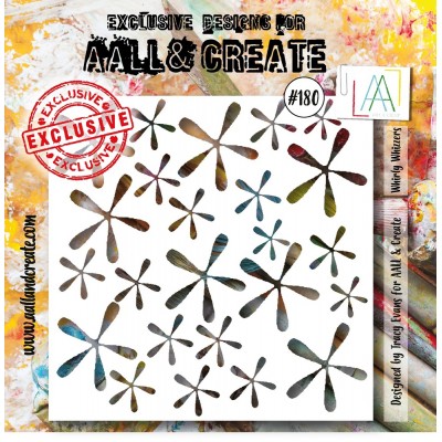 AALL & CREATE - Stencil «Whirly Whizzers» #180