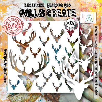 AALL & CREATE - Stencil «March Of The Stags» #227