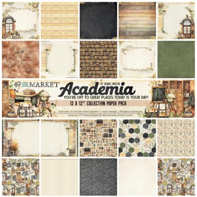  49& Market - bloc de papier collection «Academia» 12 x 12" 10 feuilles