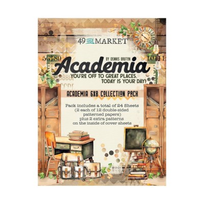 49 & Market - Bloc de papier collection «Academia» 6 X 8" 24 feuilles