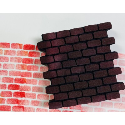 ArtFoamies - Estampes en mousse  «Brick wall» 