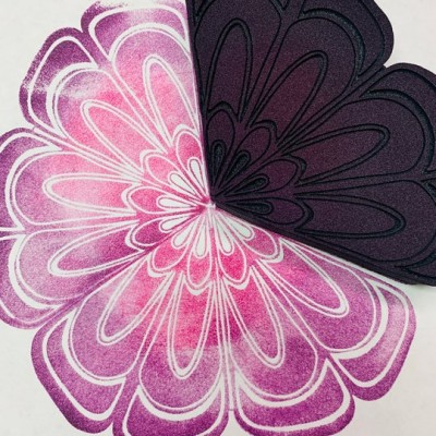 ArtFoamies - Estampes en mousse  «Hexagon Flower Pattern - large» 