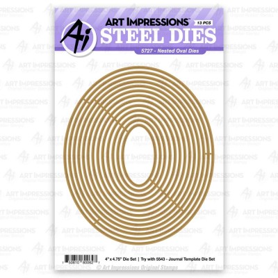 Art Impressions - Dies  modèle  «Nested Oval» 13 pcs