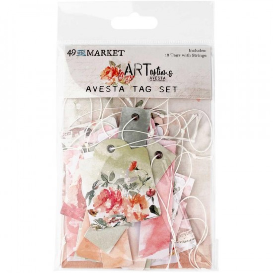 49 & Market - Étiquettes de la collection «ARToptions Avesta Tag Set» 18 pièces