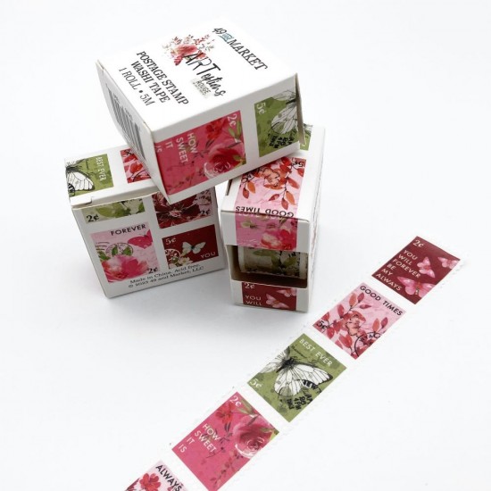  49 & Market - Washi Tape de la collection «Art Options Rouge/Postage stamp»  1 rouleau