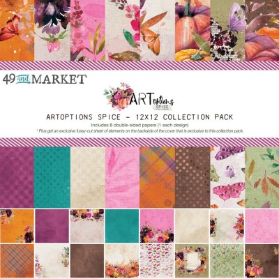 49& Market - bloc de papier collection Art Options «Spice» 12 x 12" 8 feuilles