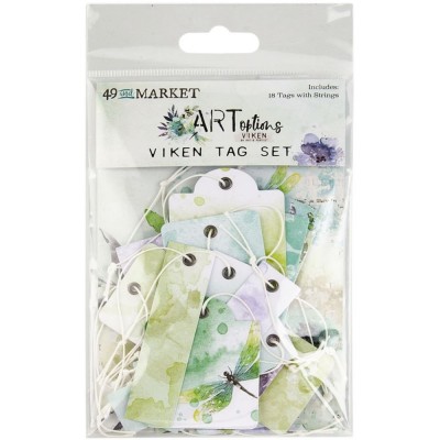 49 & Market - Étiquettes de la collection «ARToptions Viken Tag Set» 18 pièces