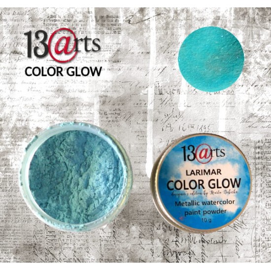 13 Arts - Peinture aquarelle métallisée «Color Glow Larimar»  