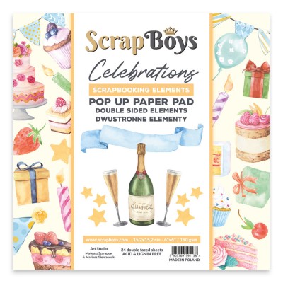 ScrapBoys - Livret d'éphéméras «Celebrations» 24 pages recto-verso                      
