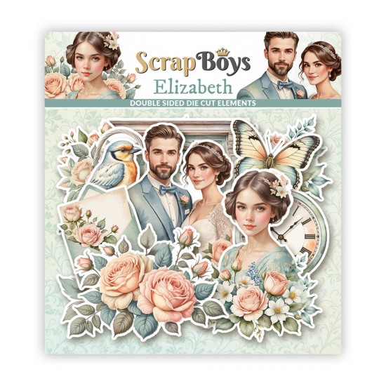 ScrapBoys -  Éphéméras «Elizabeth» 47 pcs              