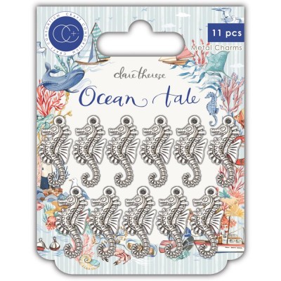 Craft Consortium - Charm métallique collection «Ocean Tale» modèle «Seahorse» 11 pcs