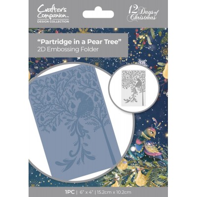 LIQUIDATION-Crafter's Companion - Plaques à embosser   «Partridge In A Pear Tree» 4" x 6" (Le prix indiqué ci-dessous est déjà à 50% de rabais)