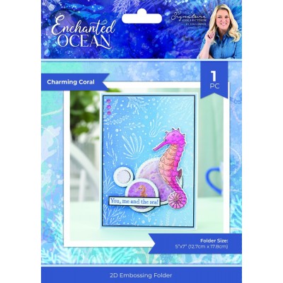 Crafter's Companion - Plaques à embosser   «Enchanted Ocean/Charming Coral» 5" x 7"