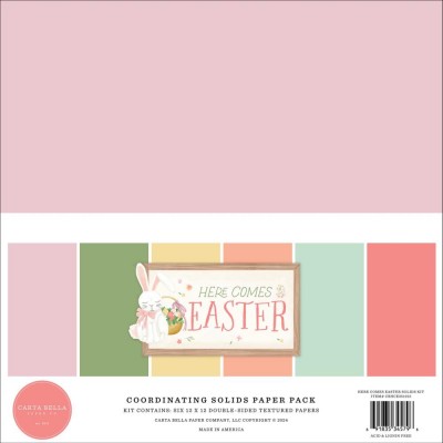 Carta Bella - Bloc de  papier  «Here comes Easter»  12" X 12"   6 feuilles