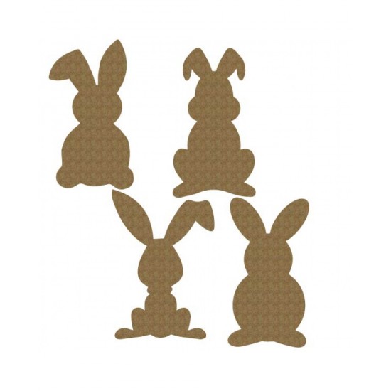 LIQUIDATION-Creative Embellishments - Chipboard «Bunny set»( Le prix indiqué ci-dessous est déjà réduit à 50%)