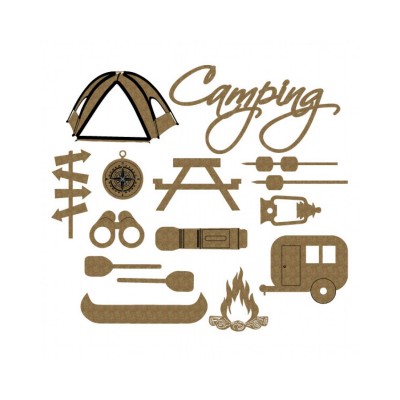 Creative Embellishments - Chipboard «Camping Set»