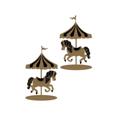 Creative Embellishments - Chipboard «Carousel Horses» 